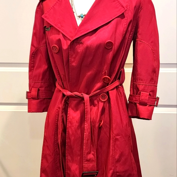 Guess Jackets & Coats Guess Pink Doublebreasted Raintrench Coat